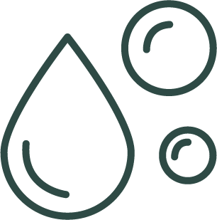 Fatty acids drop icon.