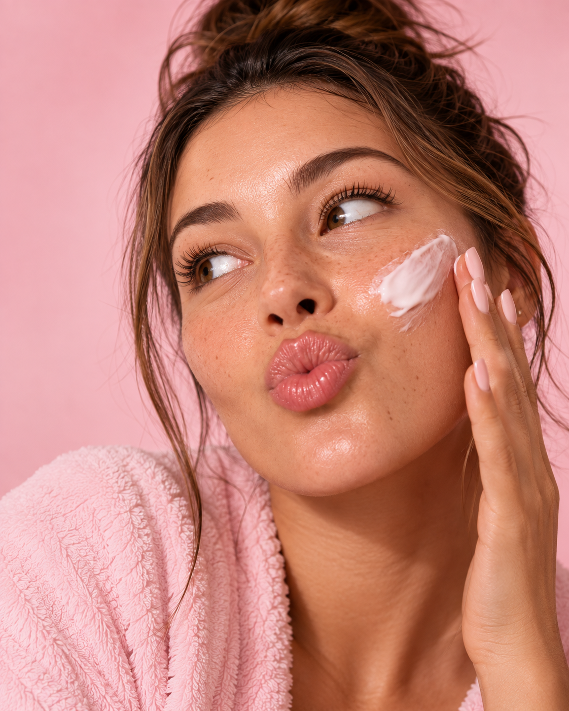 YPB skincare guide: brightening cream applied to the face for uneven-looking tone